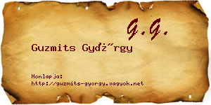 Guzmits György névjegykártya